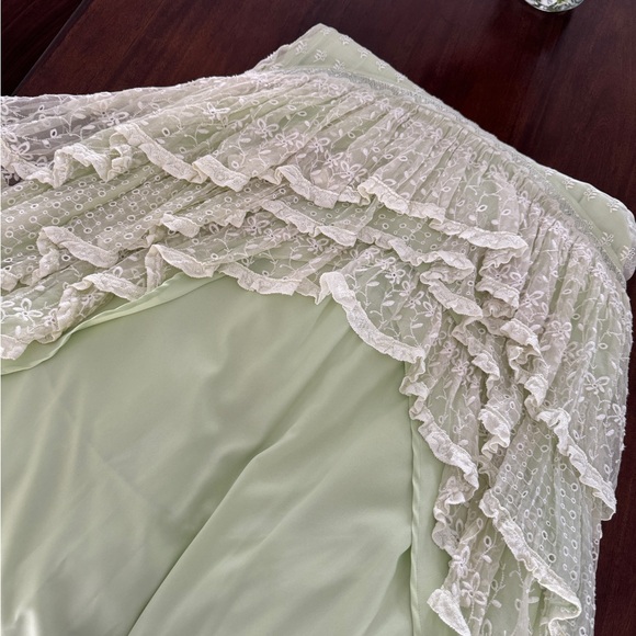 LoveshackFancy Cayden Silk Dress GREEN - Picture 13 of 17